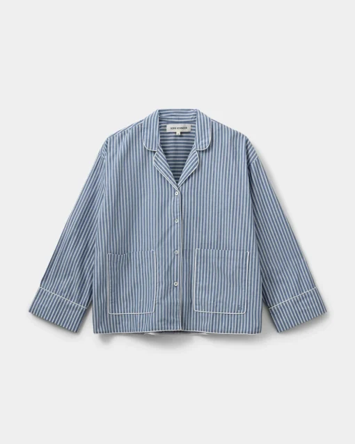 IMANASW SHIRT - Blue striped