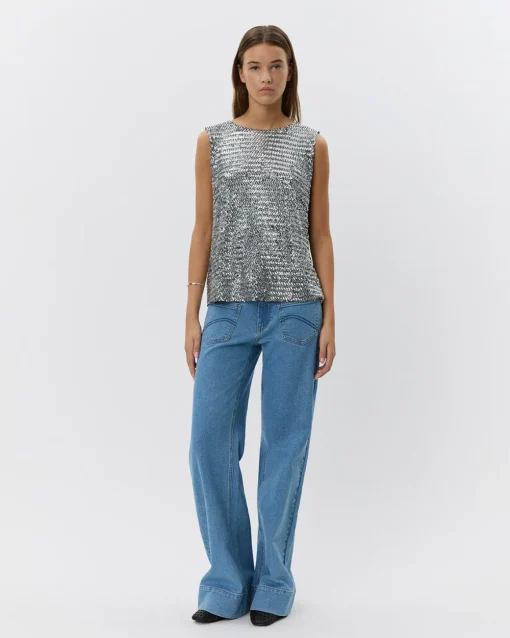 INAYASW TOP - Silver