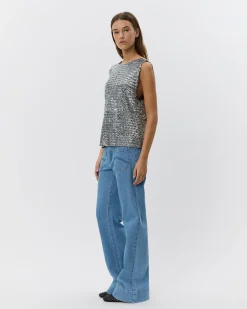 INAYASW TOP - Silver