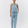 IRISHSW TROUSERS - Light Blue striped