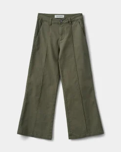 IZZASY MID WAIST TROUSERS - Green Olive