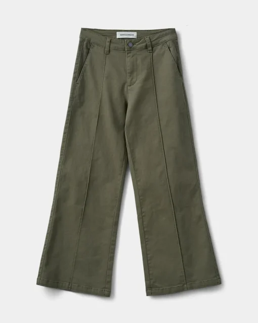 IZZASY MID WAIST TROUSERS - Green Olive