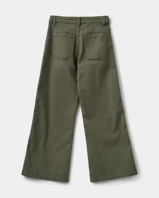 IZZASY MID WAIST TROUSERS - Green Olive