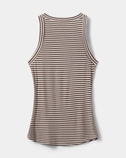 JULLIESW STRIPE TOP - Brown Striped