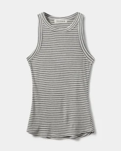 JULLIESW STRIPE TOP - Grey Striped