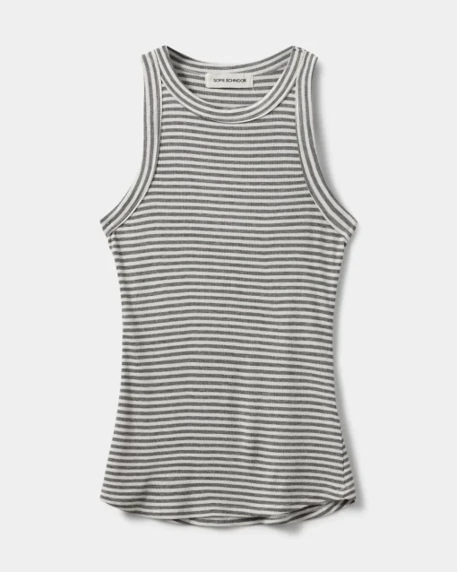 JULLIESW STRIPE TOP - Grey Striped