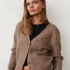 LEVASW CARDIGAN - Brown melange