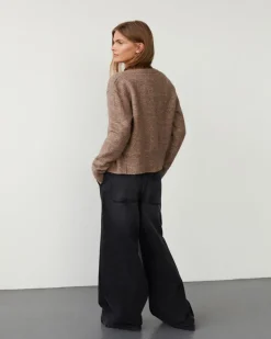 LEVASW CARDIGAN - Brown melange