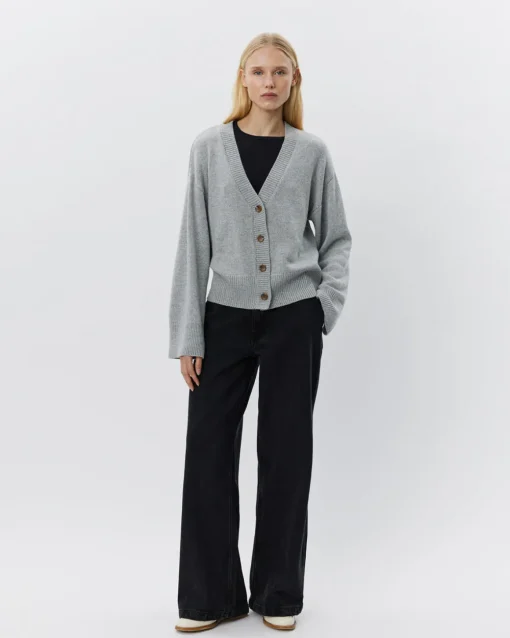 LEVASW CARDIGAN - Grey mel