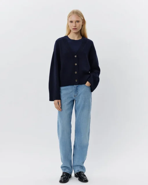 LEVASW CARDIGAN - Navy Blue