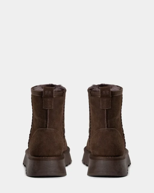 MARIESW TEDDY BOOT - Dark brown