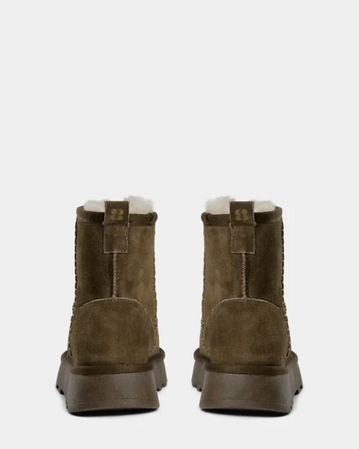 MARIESW TEDDY BOOT - Dark green