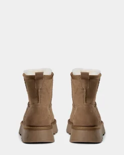 MARIESW TEDDY BOOT - Dark sand