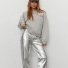 MELIKASW JEANS - Silver