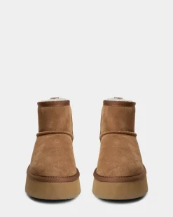 MINASY TEDDY BOOT - Tan