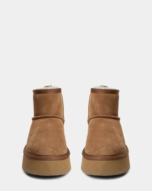 MINASY TEDDY BOOT - Tan
