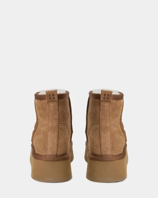 MINASY TEDDY BOOT - Tan