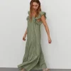 MORGOSW DRESS - Dusty Green