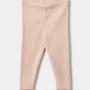 NALINESB LEGGINGS - Leaf Light rose
