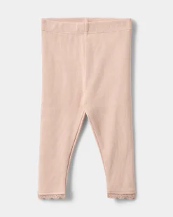 NALINESB LEGGINGS - Leaf Light rose