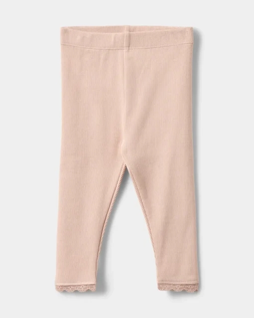 NALINESB LEGGINGS - Leaf Light rose