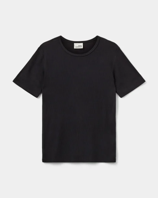 NATALIASY RIB T-SHIRT - Black
