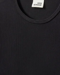 NATALIASY RIB T-SHIRT - Black