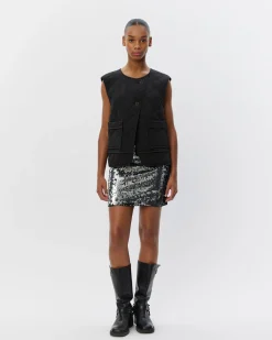 OLGASW VEST - Black