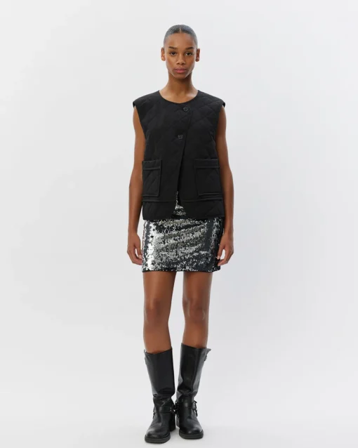 OLGASW VEST - Black