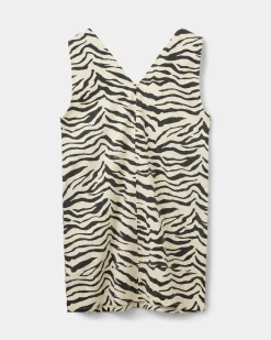 OLYMPESW ZEBRA DRESS - Light yellow