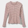PAXSW T-SHIRT LONG SLEEVE - Red Striped