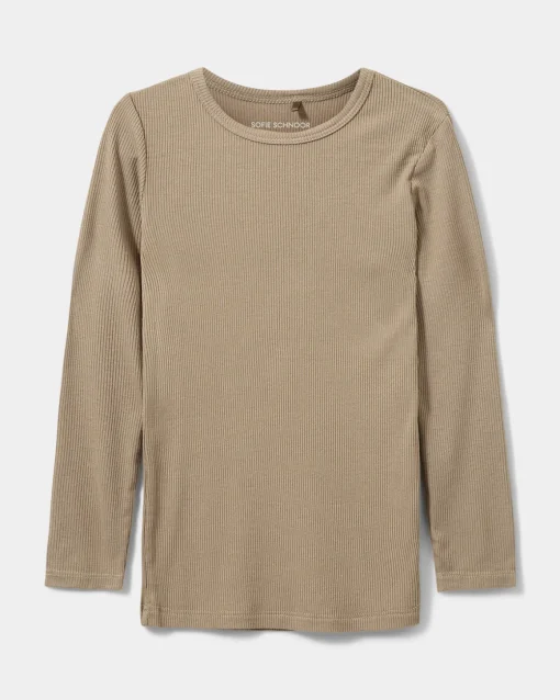 PETRICIASK T-SHIRT LONG SLEEVE - Dark Sand
