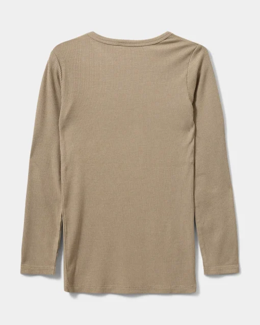 PETRICIASK T-SHIRT LONG SLEEVE - Dark Sand