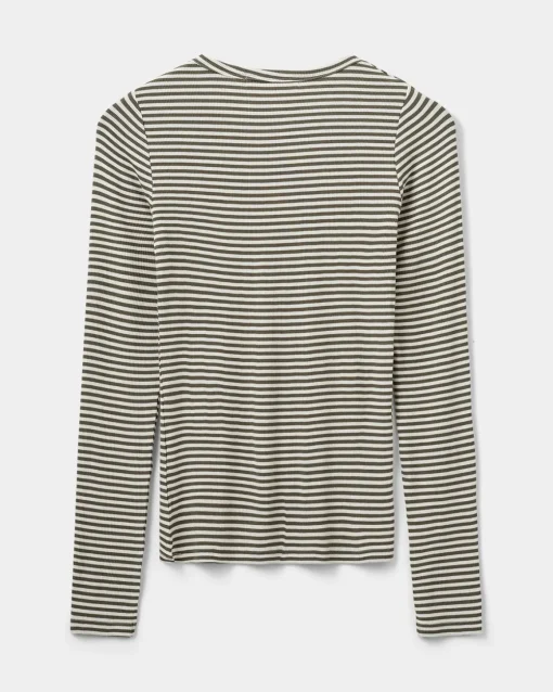 PETRICIASW STRIPE T-SHIRT LONG SLEEVE - Army striped