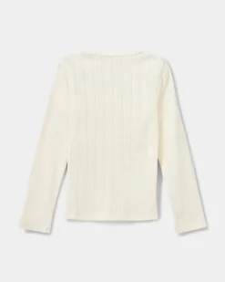 PetriciaSY Pointelle Longsleeve Tee - Off White