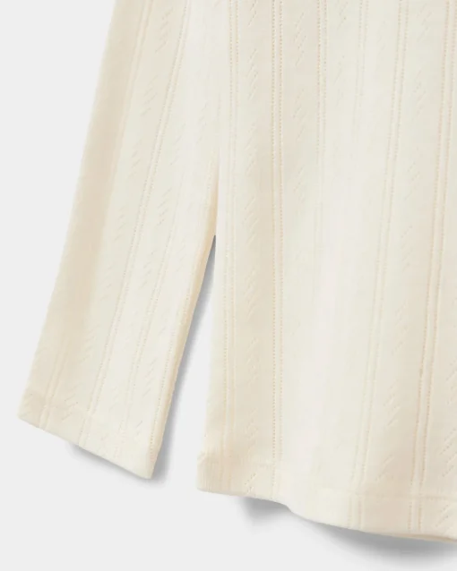PetriciaSY Pointelle Longsleeve Tee - Off White