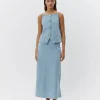 SELIASW SKIRT - Light Blue striped