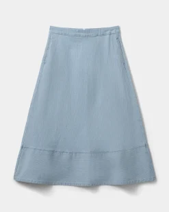SELIASW SKIRT - Light Blue striped