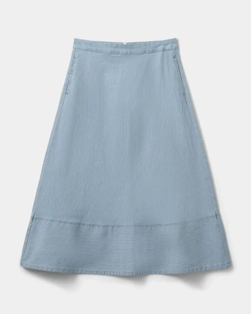 SELIASW SKIRT - Light Blue striped