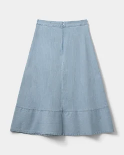 SELIASW SKIRT - Light Blue striped