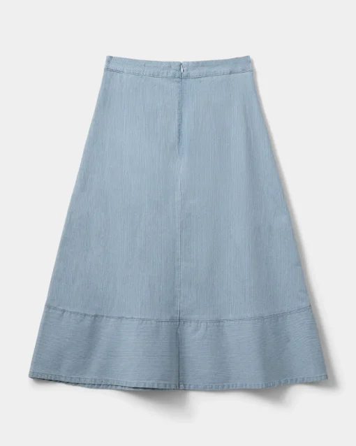 SELIASW SKIRT - Light Blue striped