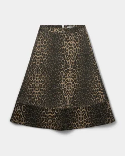 SELIASW SKIRT - Light brown leopard