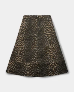 SELIASW SKIRT - Light brown leopard