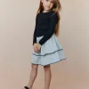 SIGGYSK SKIRT - Black thin stripe