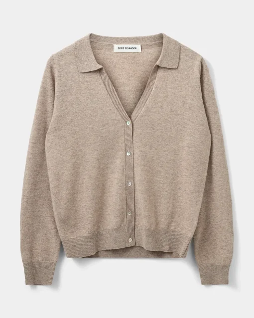 SKYLARSW CARDIGAN - Brown melange