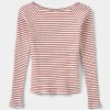 SOMASY T-SHIRT LONG SLEEVE - Red Striped
