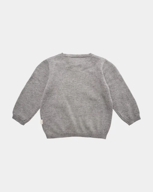 SPIOWASB CARDIGAN - Grey melange
