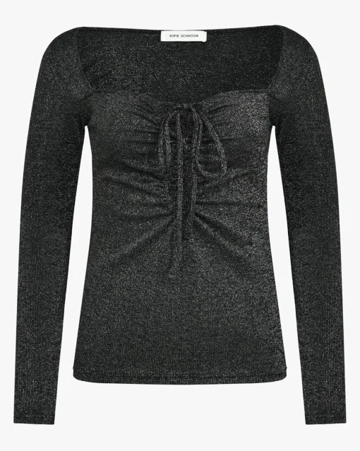 TALISW BLOUSE - Black glitter