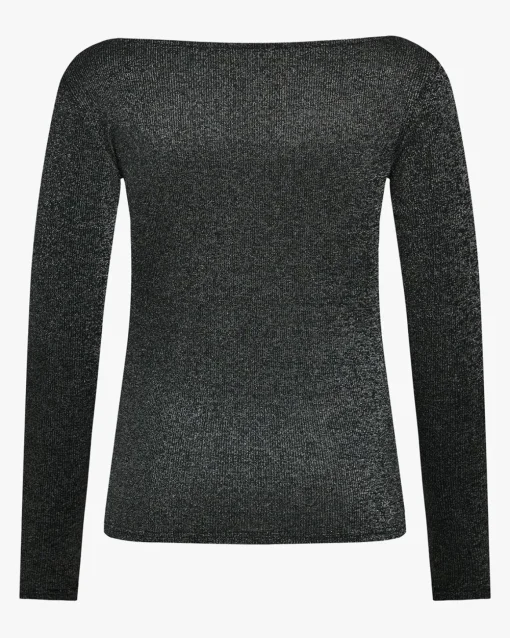 TALISW BLOUSE - Black glitter