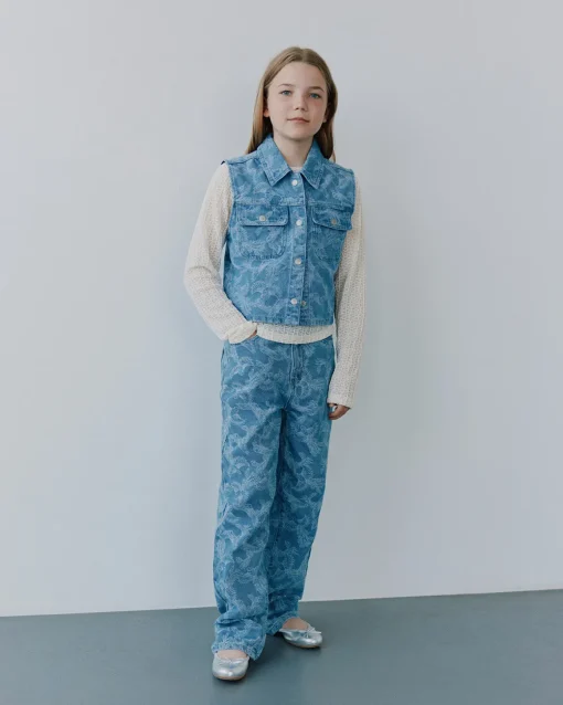 TOKYOSY TROUSERS - Light denim blue